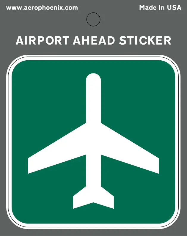 Airport Ahead Sticker