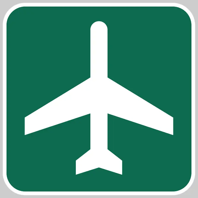 Airport Ahead Sign 