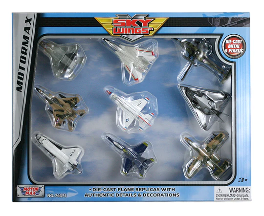 Diecast Modern Planes (9-piece)