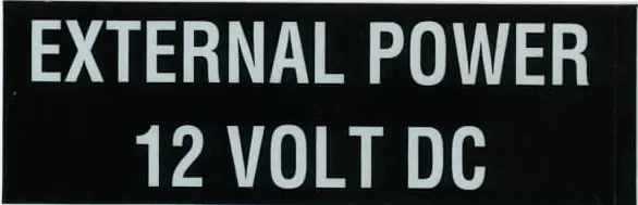 12 Volt Placard