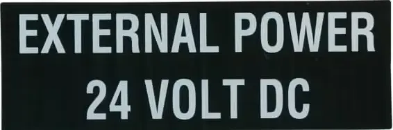 24 Volt Placard