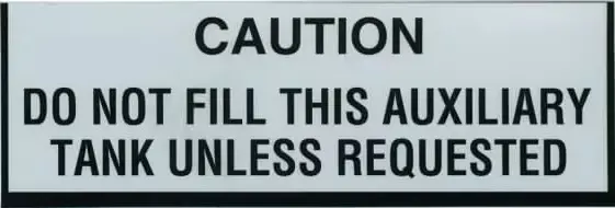 Do Not Fill Placard