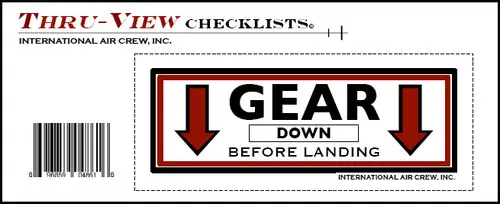 Gear Down Decal