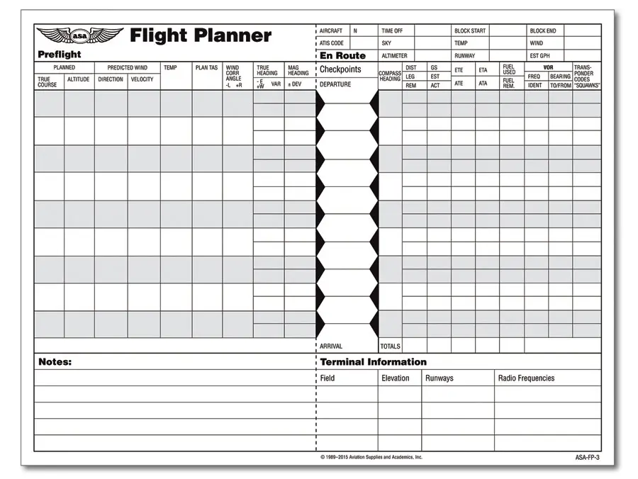 Flight Planner Pad 