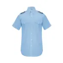Professional Pilot Shirt, Men's, Short Sleeve, Blue