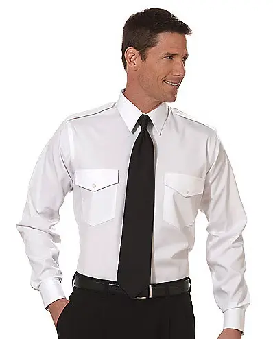 Commander Shirt Men's Long Sleeve (White)
