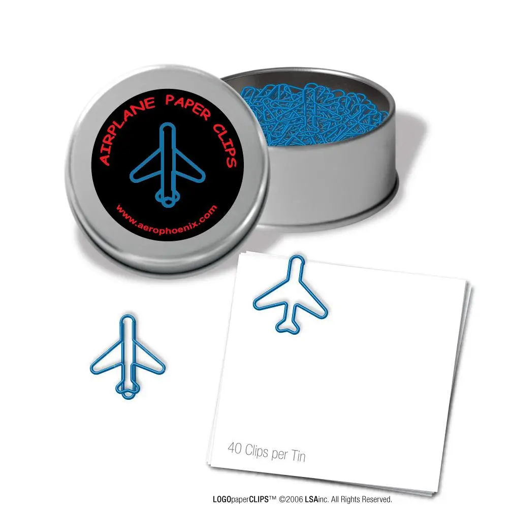 Airplane Paper Clips (Blue)