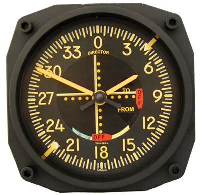 6" Vintage VOR Instrument Style Clock 