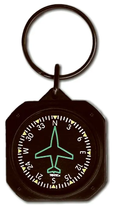 1.5" Classic Directional Gyro Keychain