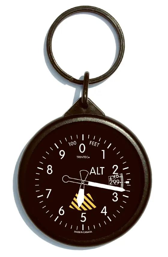 2" Classic Altimeter Round Keychain 