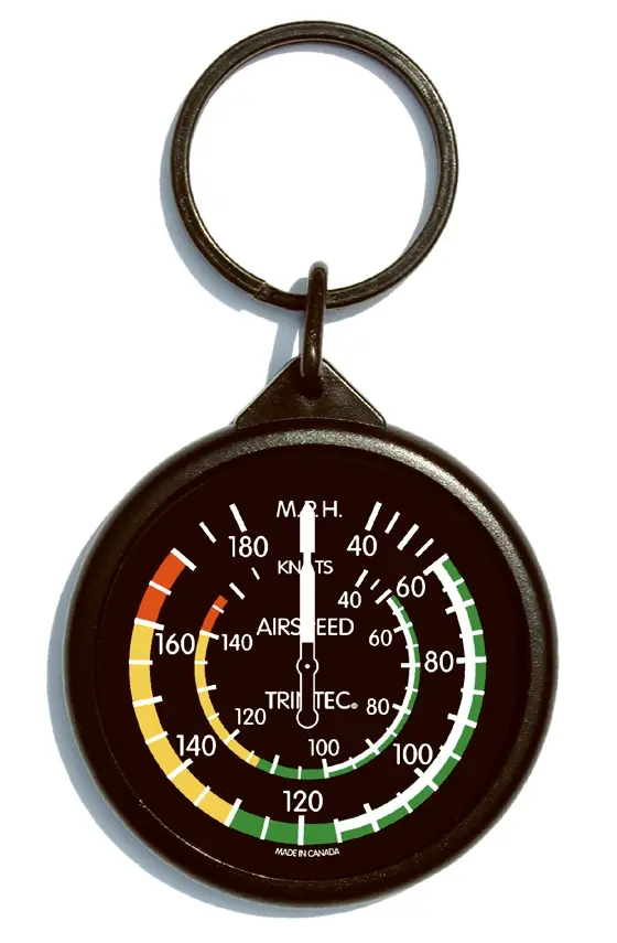2" Classic Airspeed Round Keychain 