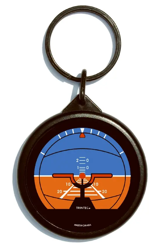 2" Classic Artificial Horizon Round Keychain 