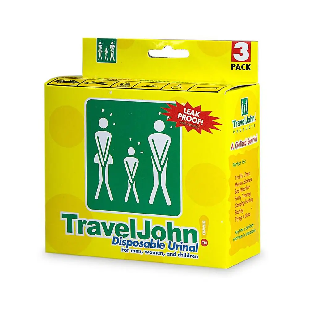 Resealable Travel John Urinal (3-pack)