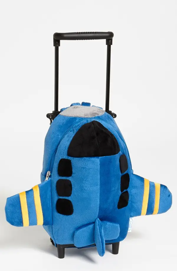Children's Airplane Rolling Backpack