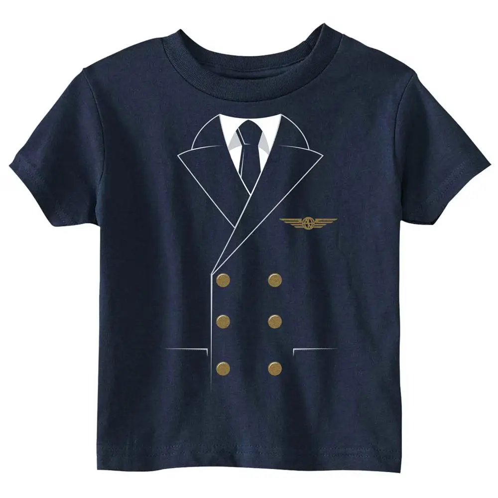 Pilot Uniform Toddler Shirt (Navy)