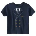 Pilot Uniform Toddler Shirt (Navy)