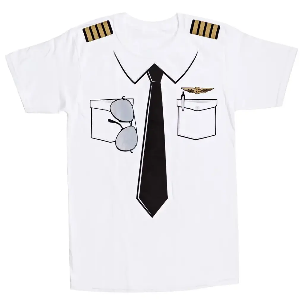 Pilot Uniform Toddler Shirt (White)