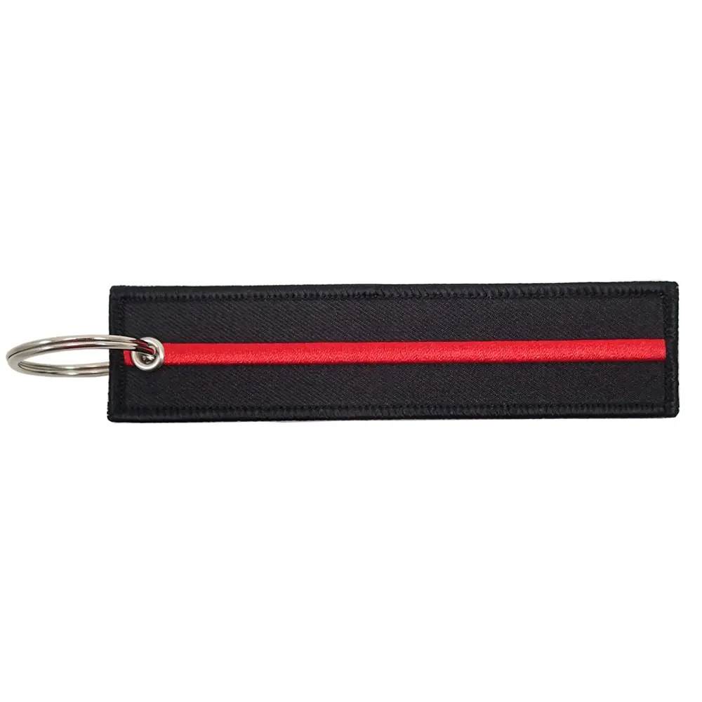 Thin Red Line Firefighter Keychain