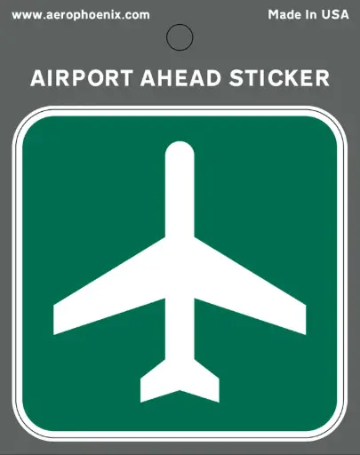[NAPX350-3] Airport Ahead Sticker