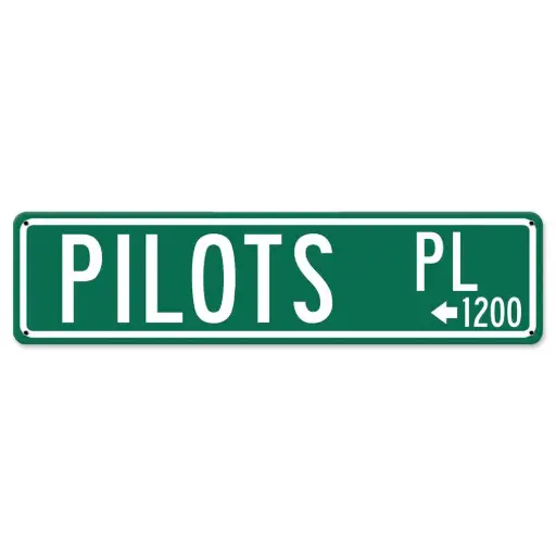 [NAPX475-1200] 1200 Pilots Place Street Sign 