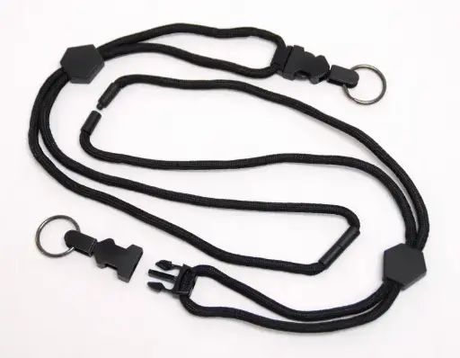 [WAPX800-BR] Black ID Lanyard with Breakaway (Key Ring)