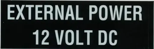 [AAPX805] 12 Volt Placard