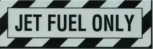 [AAPX807] Jet Fuel Only Placard