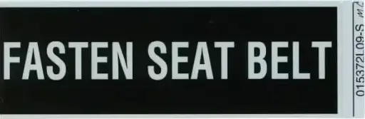 [AAPX812] Seat Belt Placard