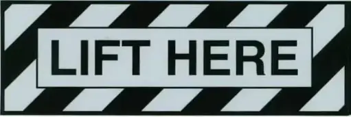 [AAPX815] Lift Here Placard
