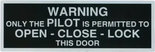 [AAPX828] Only The Pilot Placard