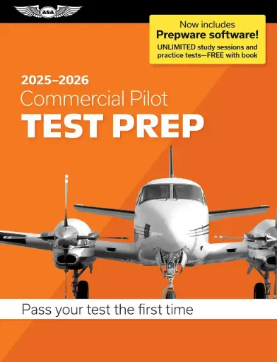[ASA-TP-C-25] 2025-2026 Commercial Pilot Test Prep With Prepware® 