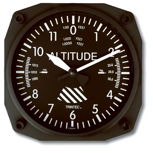 [NTRN-9060] 6" Altimeter Instrument Style Clock 