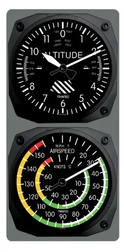 [NTRN-9060/9061] Classic Altimeter/Airspeed Clock & Thermometer Set