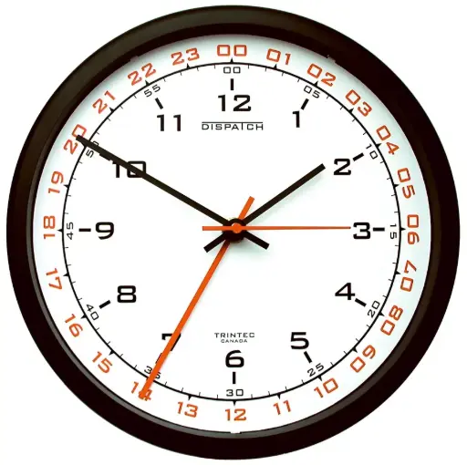[NTRN-DSP02] 10" Dispatch Dual Time Clock (White)