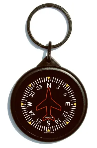 [NTRN-KCR62] 2" Classic Directional Gyro Round Keychain 