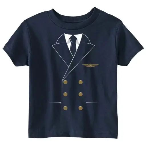 [WLUS181T] Pilot Uniform Toddler Shirt (Navy)