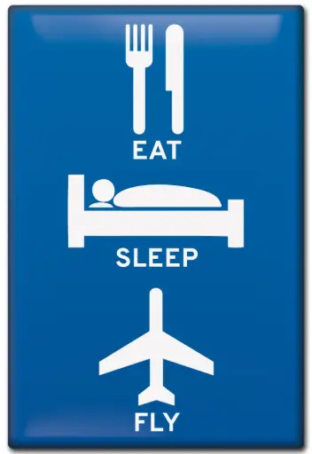 [NLUS623-ESF] Eat Sleep Fly Magnet