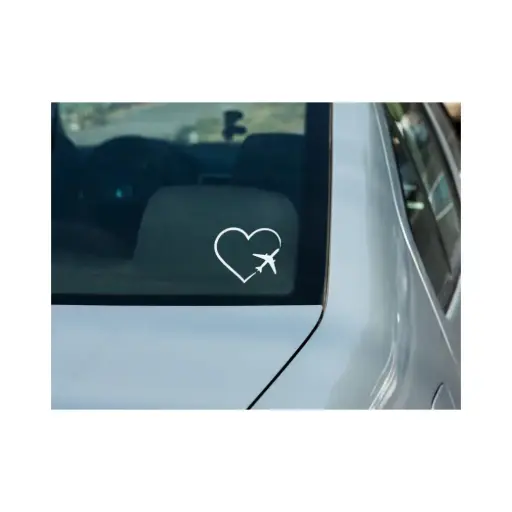 [NNOV016] Airplane Heart Decal